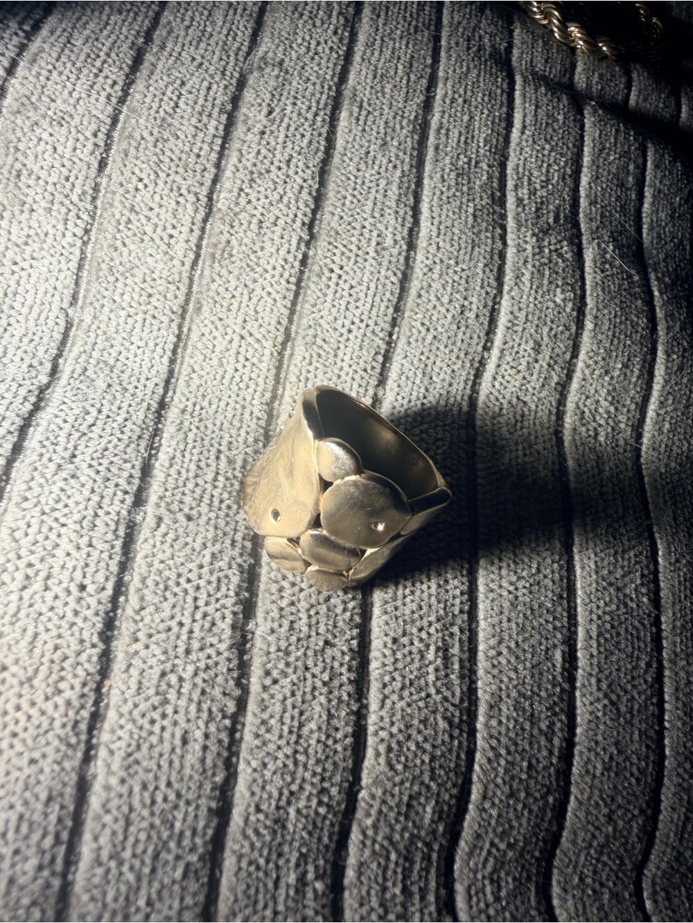 Stamped KC som we tone Floral Cluster Statement Ring - Women Accessories